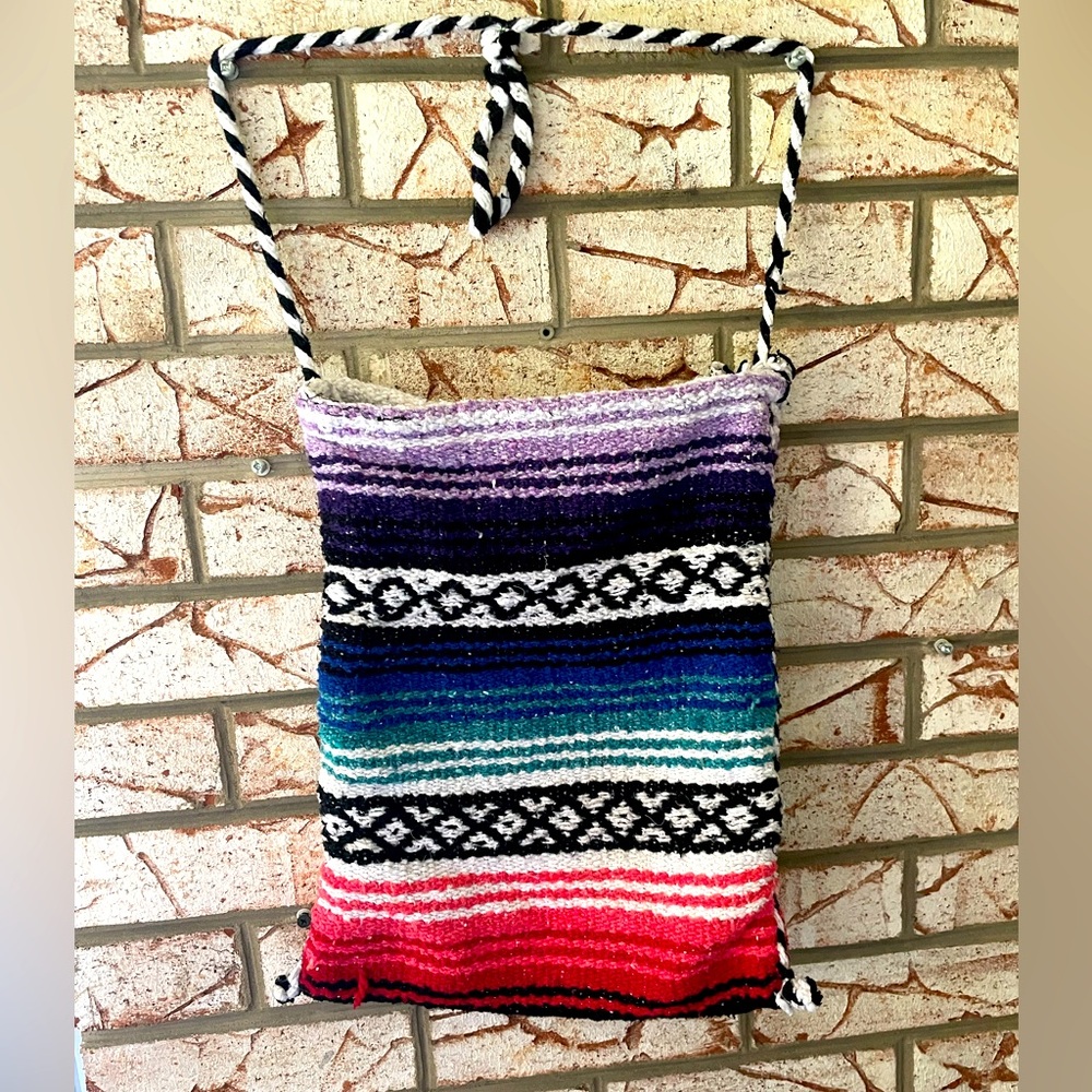 Colorful Striped Boho Rainbow Bag